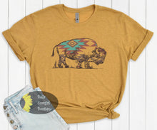 Load image into Gallery viewer, Western Aztec Bison T-Shirt
