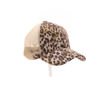 Leopard Criss Cross High Pony CC Hat
