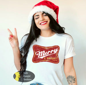 Merry And Bright Vintage Christmas T-Shirt