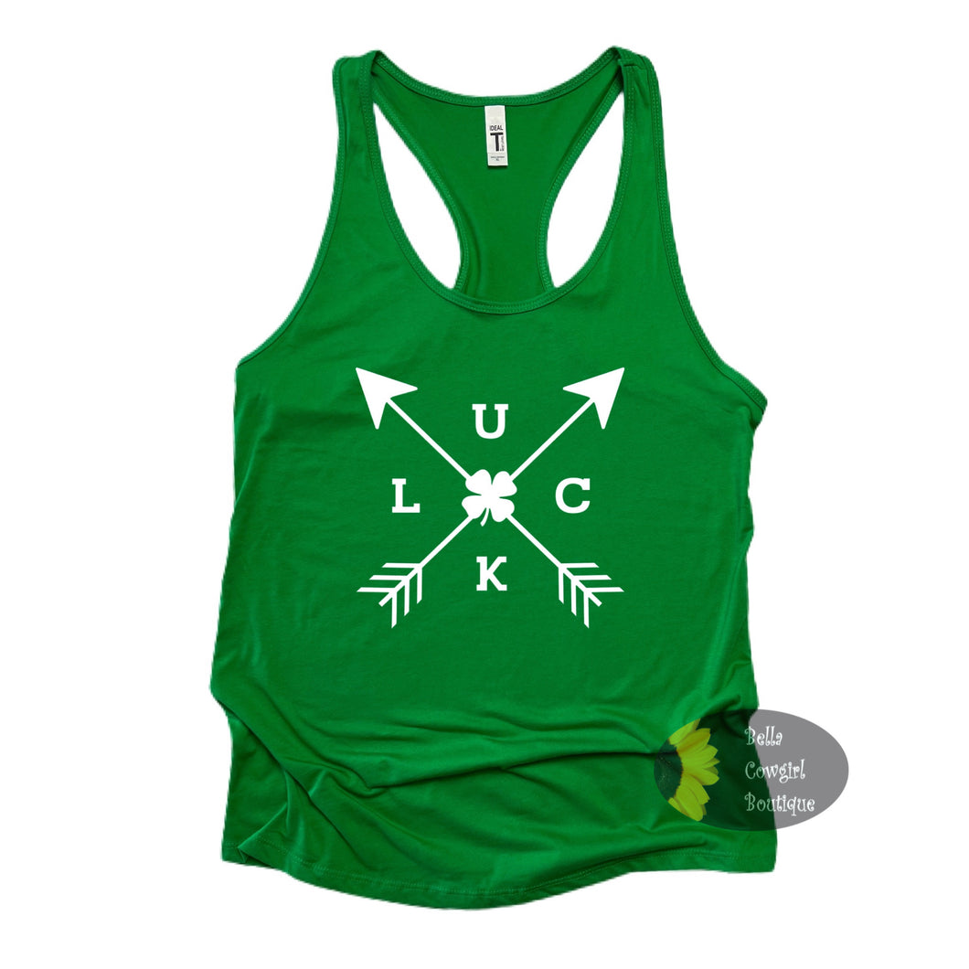 Lucky Clover Arrows St. Patrick's Day Women's Tank Top