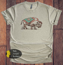 Load image into Gallery viewer, Western Aztec Bison T-Shirt
