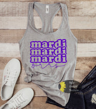 Load image into Gallery viewer, Mardi Gras Stacked Women&#39;s Tank Top
