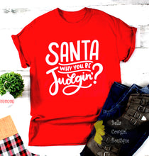 Load image into Gallery viewer, Santa Why You Judging Funny Christmas T-Shirt
