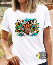Load image into Gallery viewer, Sunflower Yak Western Mom T-Shirt

