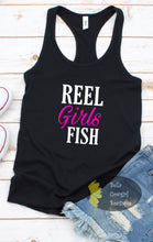 Load image into Gallery viewer, Reel Girls Fish Women&#39;s Fishing Racerback Tank Top
