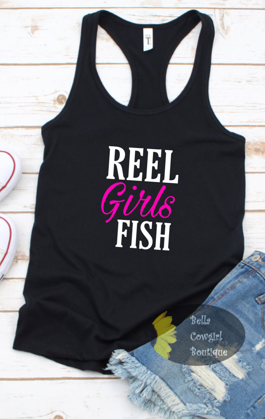Reel Girls Fish Women's Fishing Racerback Tank Top