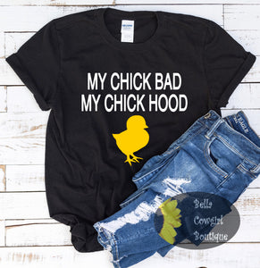 My Chick Bad My Chick Hood Funny Easter Women's T-Shirt