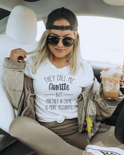 Load image into Gallery viewer, They Call Me Auntie Partner In Crime Women&#39;s T-Shirt
