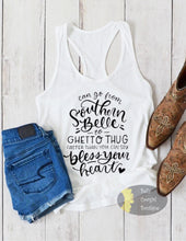 Load image into Gallery viewer, Southern Belle To Ghetto Thug Women&#39;s Tank Top
