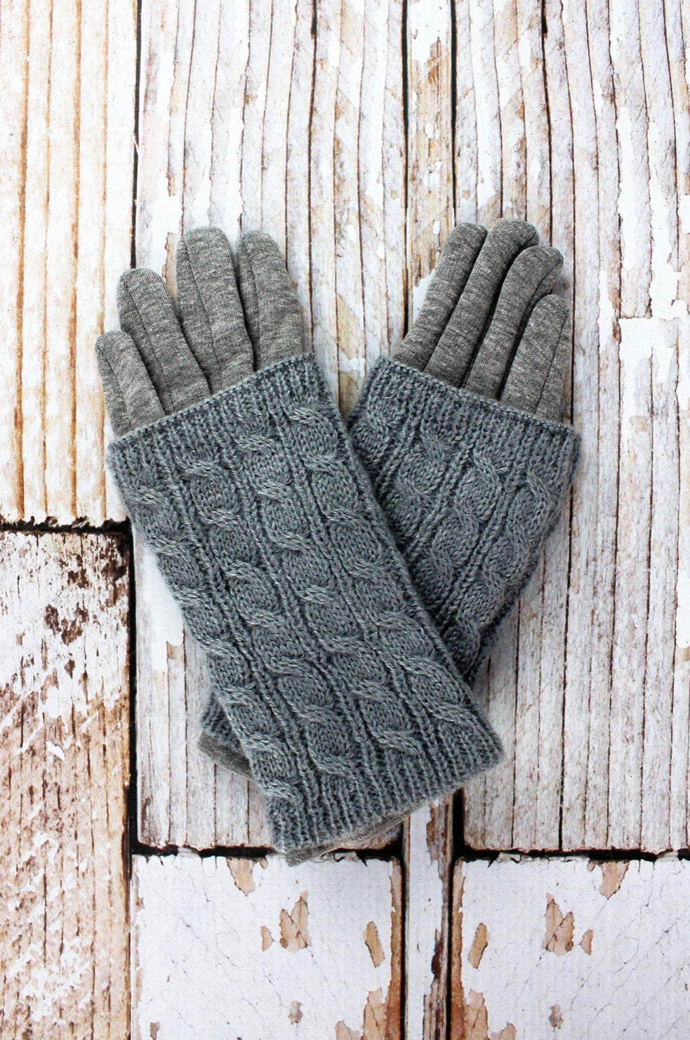 One Pair Smart Touch Gloves - Grey