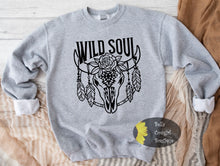Load image into Gallery viewer, Wild Soul Steer Head Aztec Sweatshirt
