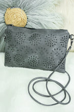 Load image into Gallery viewer, Boho Charcoal Leather Western Crossbody Bag
