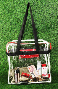 Clear Concert Stadium Tote Bag - Red