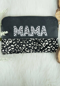 Black Leopard Mama Clutch Bag