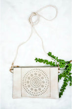 Load image into Gallery viewer, Ivory Mandala Boho Crossbody Purse
