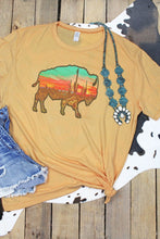 Load image into Gallery viewer, Desert Bison Serape Sunset Western Vintage T-Shirt
