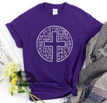 Load image into Gallery viewer, He Is Risen Cross Easter Women&#39;s T-Shirt
