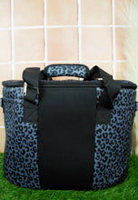 Load image into Gallery viewer, Black Leopard Cooler Tote With Lid
