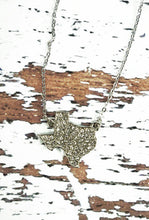 Load image into Gallery viewer, Crystal Silvertone Petite Texas Necklace
