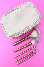 Load image into Gallery viewer, Rose Radiance 5 Piece Beauty Brush Set And Pouch
