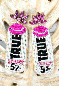 Pink True Seltzer Seed Bead Earrings