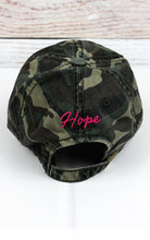 Load image into Gallery viewer, Camo Pink Ribbon Breast Cancer Awareness Distressed Hat
