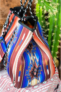 Brown Aztec Neoprene Western Tote Bag