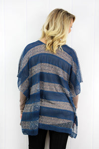 Caught Up In The Moment Tunic- Navy