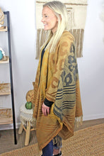 Load image into Gallery viewer, Lazy Leopard Western Ruana - Brown
