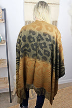 Load image into Gallery viewer, Lazy Leopard Western Ruana - Brown
