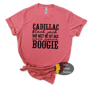 Cadillac Blackjack Boogie Country Music T-Shirt