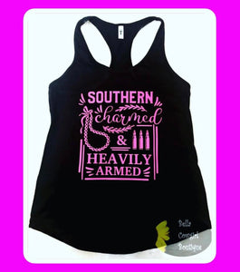 Southern Charmed & Heavily Armed Second Amendment Country Women's Tank Top