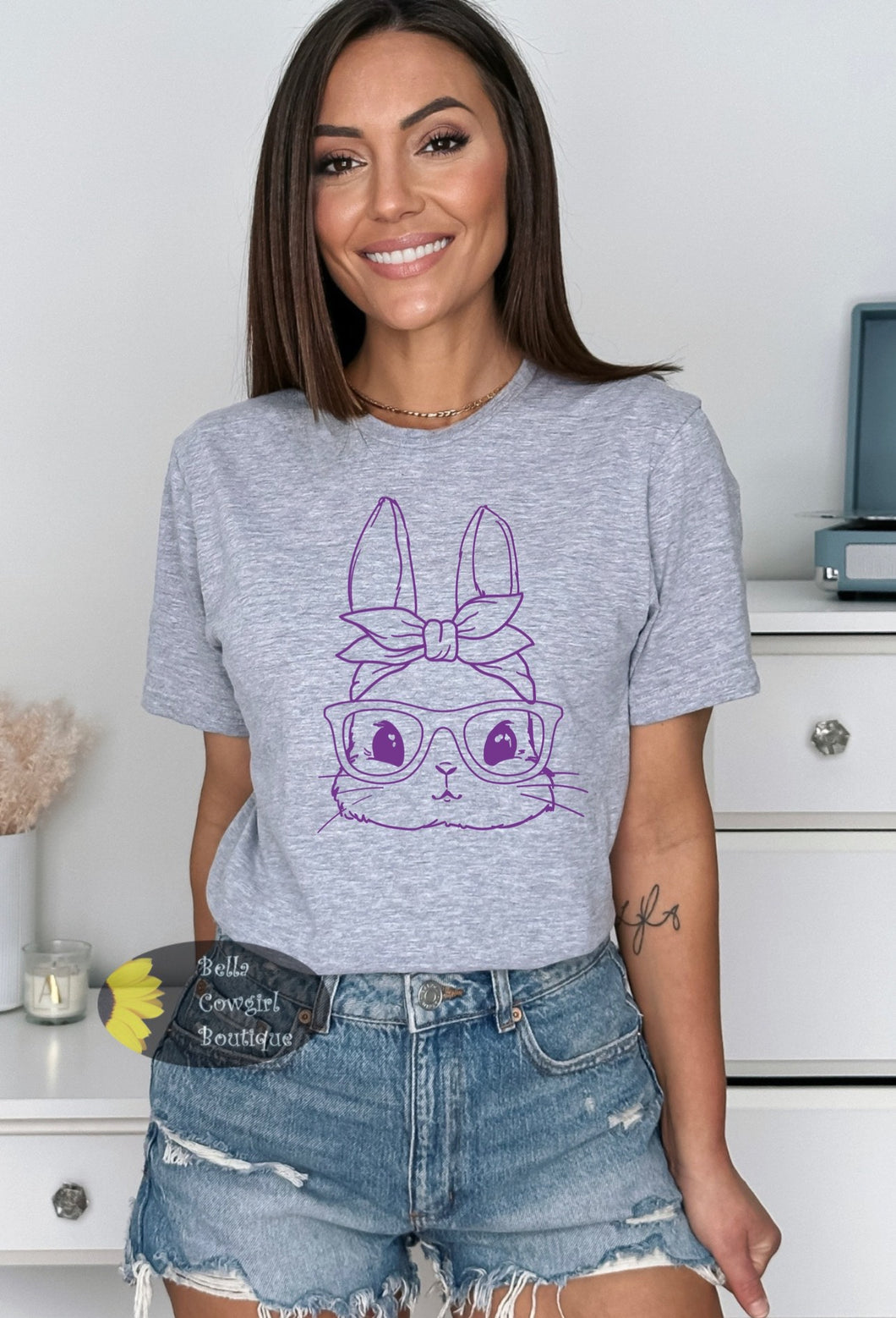 Bandana Glasses Rabbit Easter Women's T-Shirt
