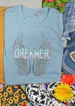 Load image into Gallery viewer, Vintage Dreamer Angel Wings Women&#39;s T-Shirt - Stonewash Denim
