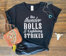Load image into Gallery viewer, The Thunder Rolls And The Lightening Country Music Women&#39;s T-Shirt
