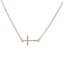 Load image into Gallery viewer, Sideways Cross Faith Necklace
