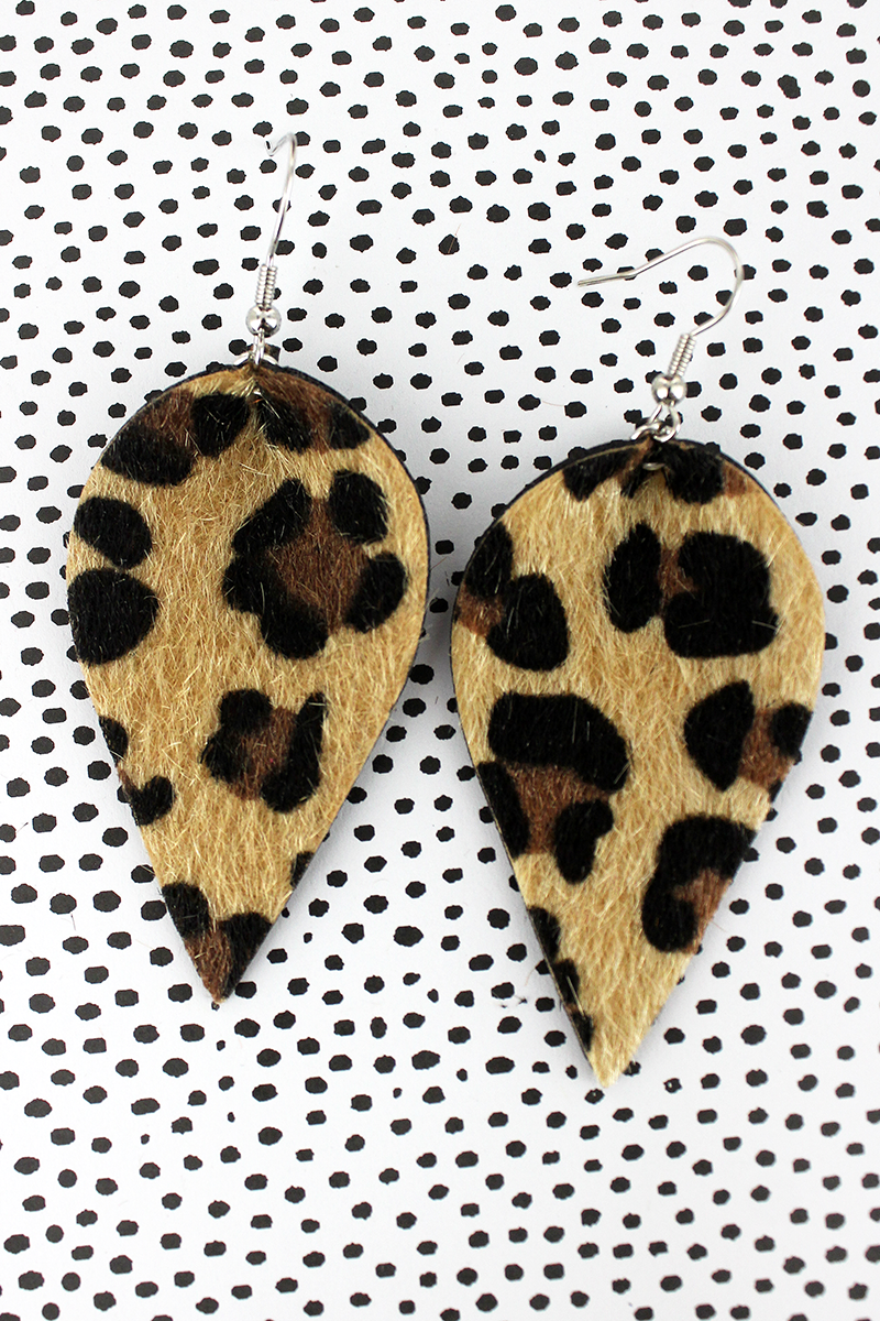Leopard Petal Earrings