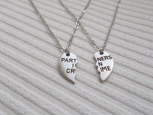 Partners In Crime Best Friends Necklace Set