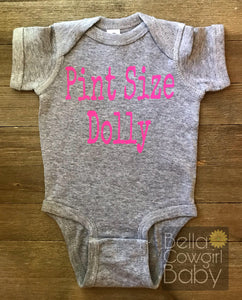 Pint Size Dolly Country Western Baby Onesie