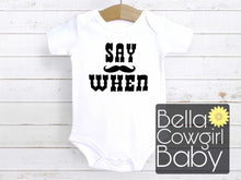 Load image into Gallery viewer, Say When Doc Holiday Tombstone Baby Onesie Bodysuit
