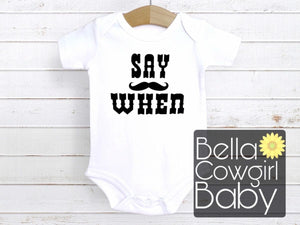 Say When Doc Holiday Tombstone Baby Onesie Bodysuit
