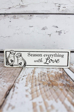 Season Everything With Love Farmhouse Decor Sign