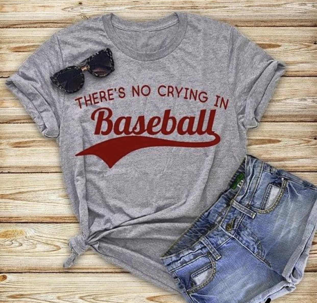 Smil duft 鍔 There's No Crying In Baseball Women's T-Shirt – Bella Cowgirl Boutique