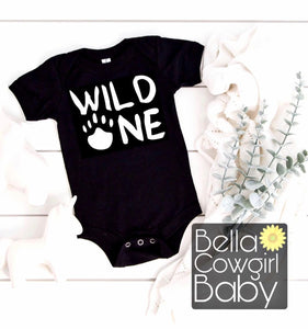 Wild One Baby First Birthday Onesie Bodysuit